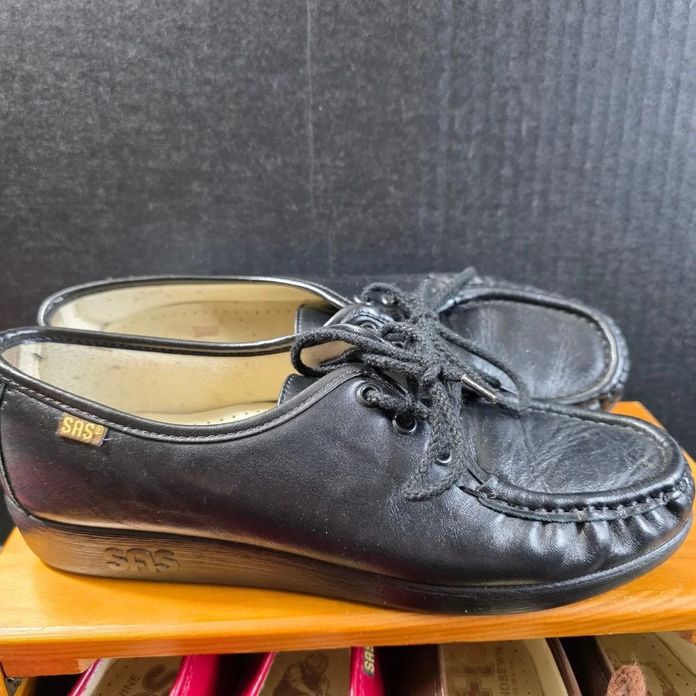SAS Free Time Leather Comfort Shoes Bundle Black Red Brown Womens 7.5 N USA